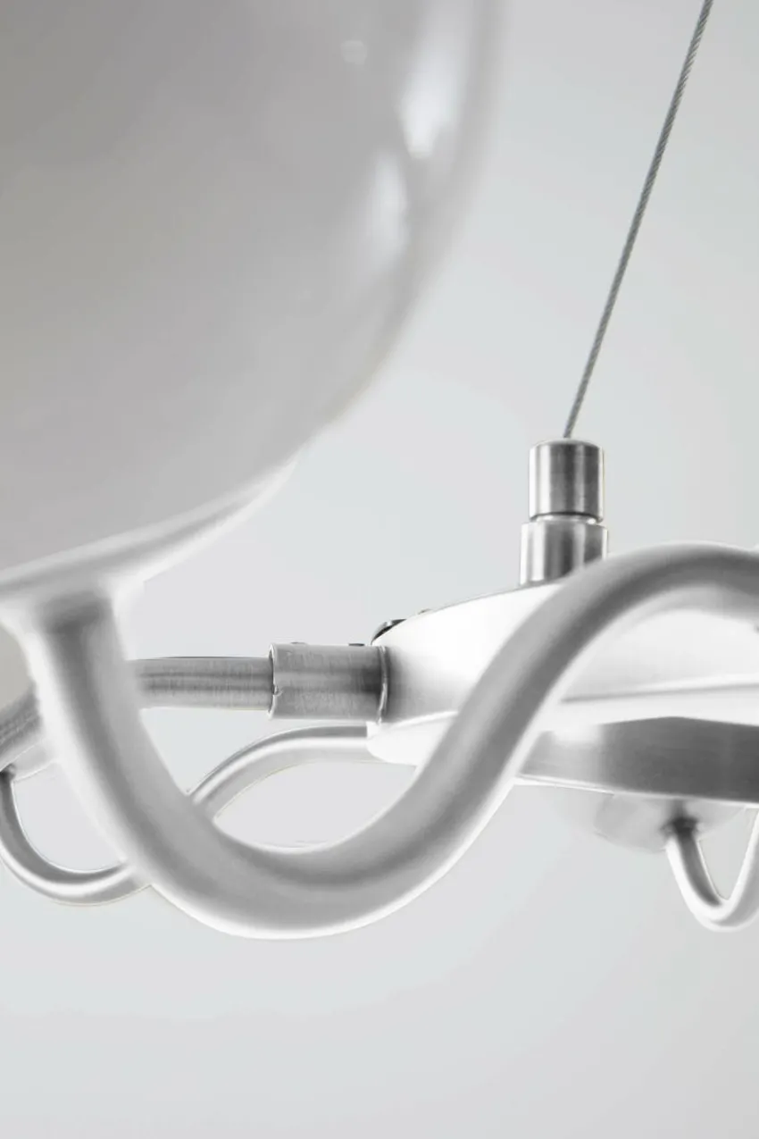 Taklampor|Kristallkronor & Takkronor|Jotex CURVY Taklampa Nickel satin