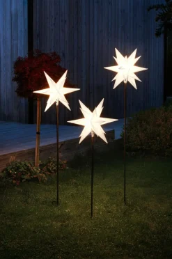 Utebelysning|Utebelysning|Jotex 3-D Plaststjärna LED 3 St Set Vit