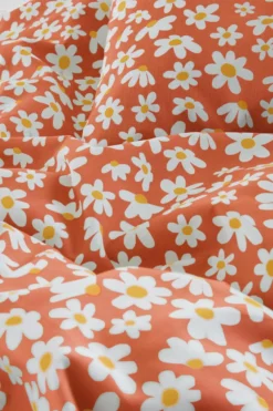 Barnsängkläder|Jotex DAISY BABY Påslakanset Vagn/vagga - Ekologisk Orange