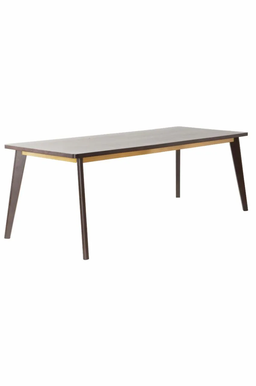 Bord|Jotex DAKOTA Matbord 85x220 Cm Svart/mässing