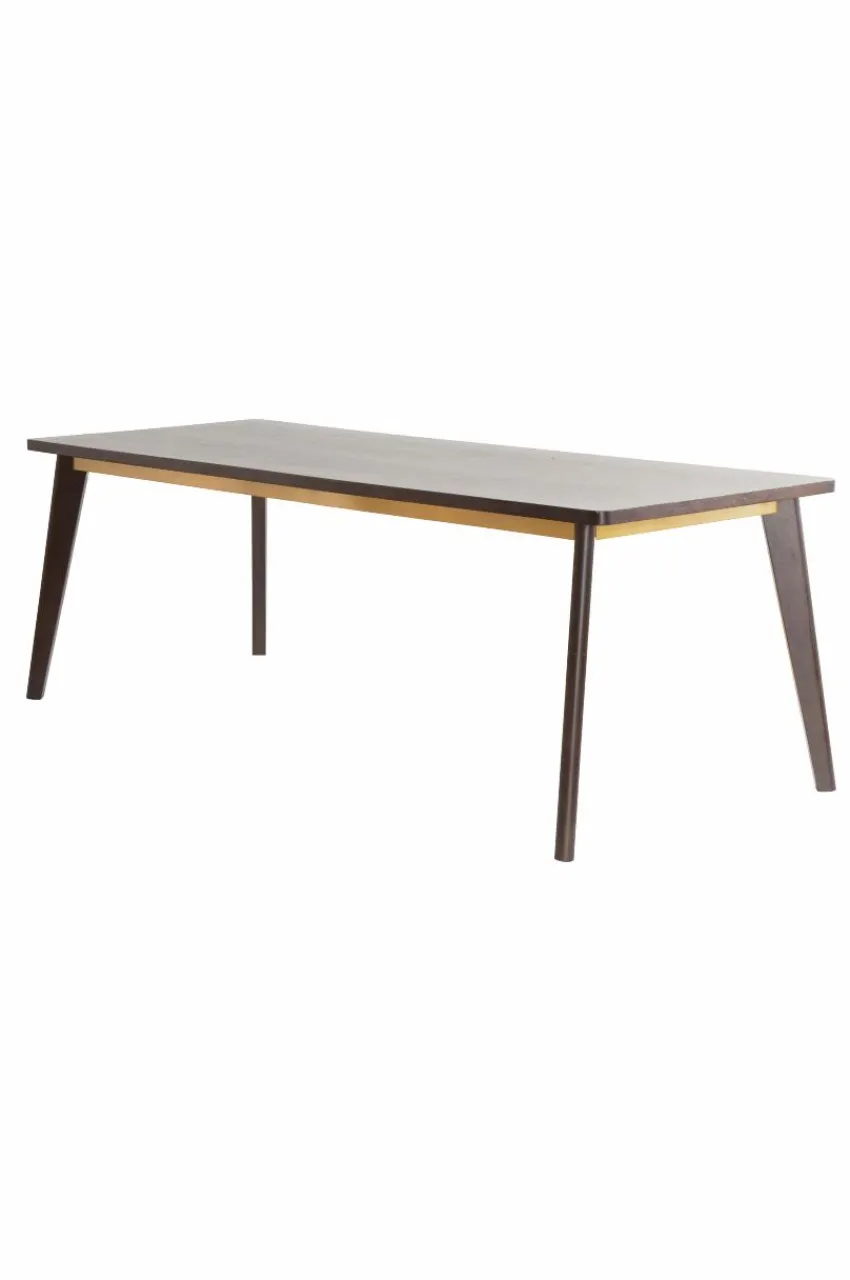 Bord|Jotex DAKOTA Matbord 85x220 Cm Svart/mässing