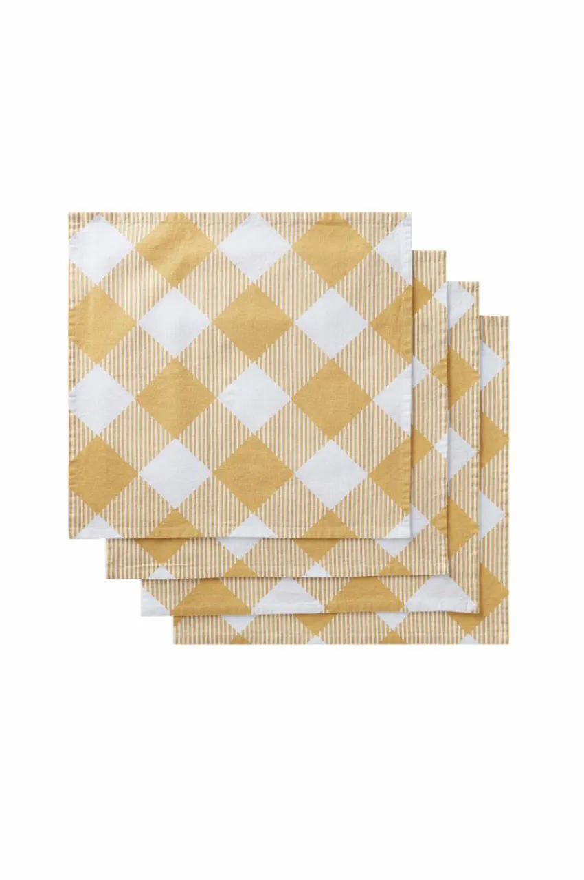 Servetter|Jotex DALIA Servett 4-pack Gul