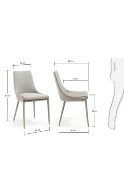 Stolar|Jotex DANT Stol Textil 2-pack Ljusgrå