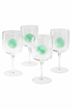 Glas|Jotex DART Vinglas 4-pack Transparent/grön