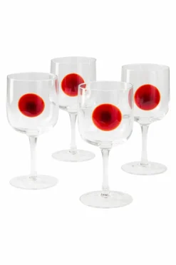 Glas|Jotex DART Vinglas 4-pack Transparent/vinröd