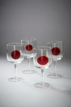 Glas|Jotex DART Vinglas 4-pack Transparent/vinröd