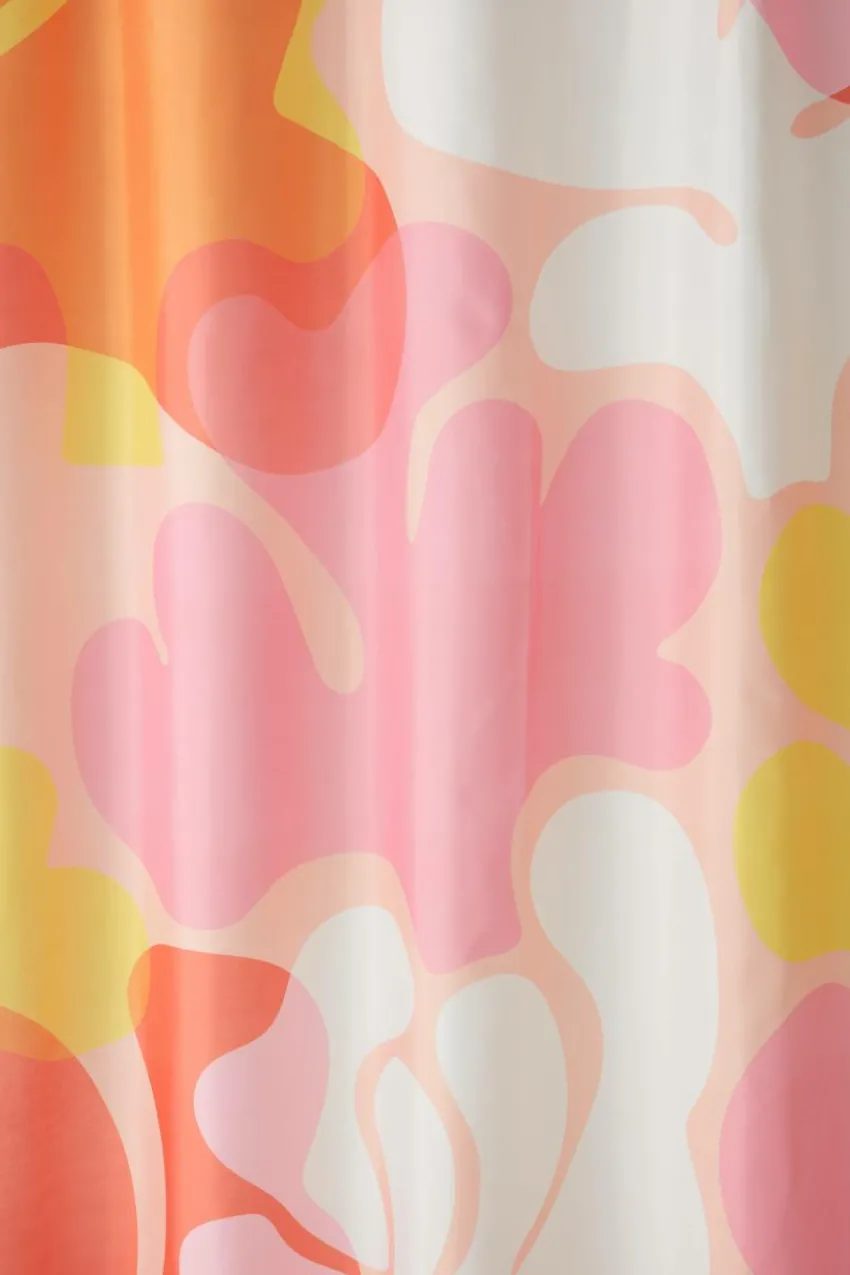Duschdraperier|Jotex DELORES Duschdraperi Rosa/multi