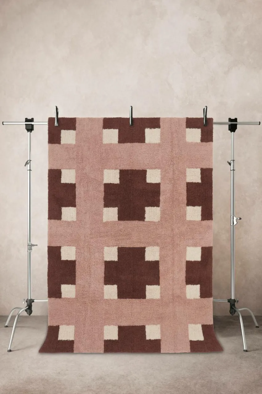 Bomulls- & Trasmattor|Jotex DELPHI Bomullsmatta Fudge/rosa/beige