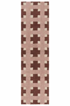 Bomulls- & Trasmattor|Jotex DELPHI Gångmatta 80x300 Cm Fudge/rosa/beige