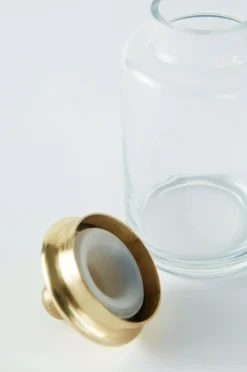 Badrumstillbehör|Jotex DOROTEA Burk Med Lock - Liten Antikguld