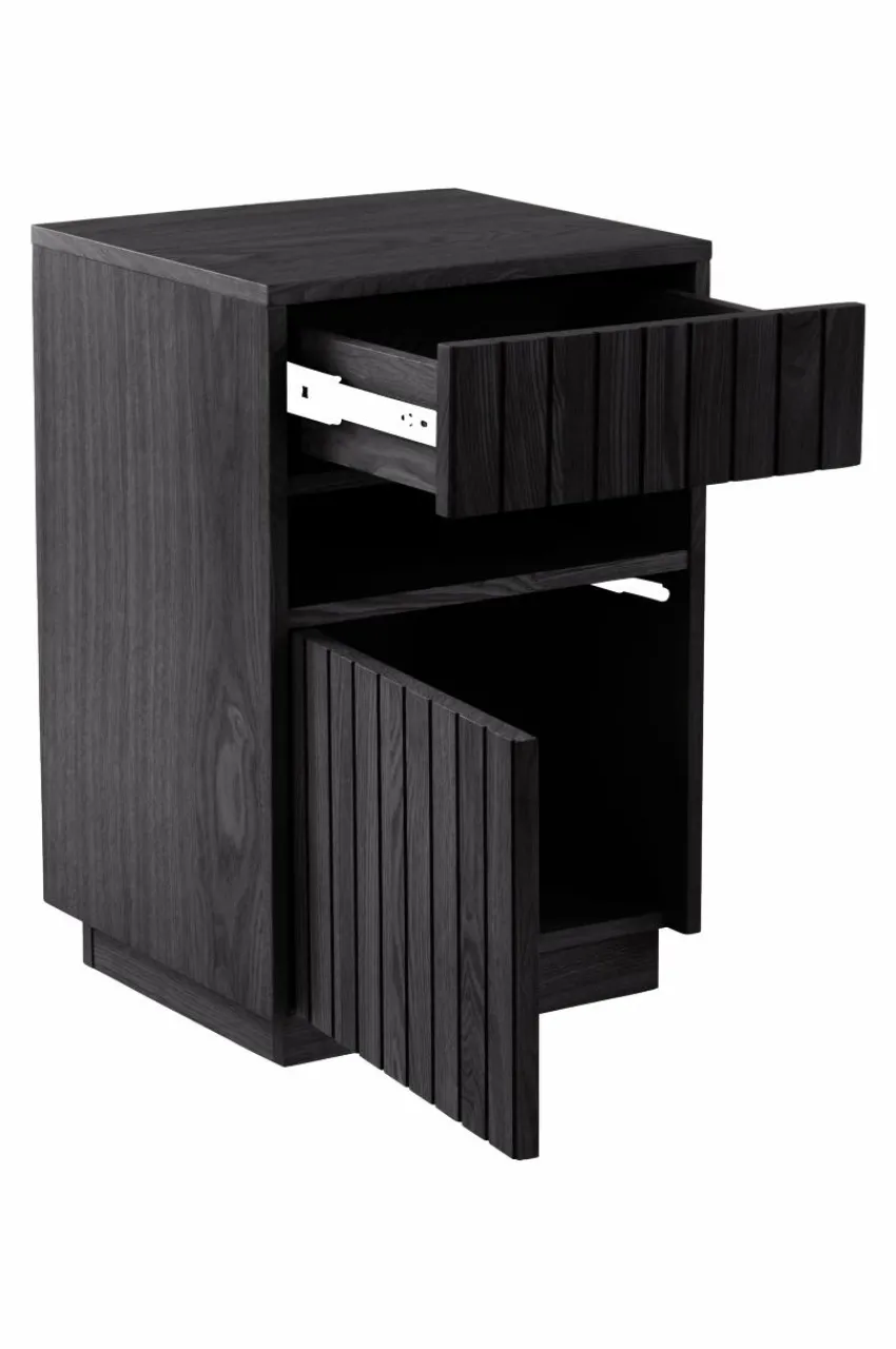 Förvaring|Jotex EIRA Sängbord Mdf with ash veneer,black