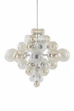 Taklampor|Kristallkronor & Takkronor|Jotex ELECTRA Taklampa Ø 75 Cm Krom
