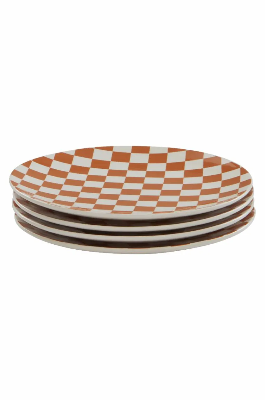 Tallrikar|Jotex ELLA Tallrik 4-pack ø 28,5 Cm Orange/vit