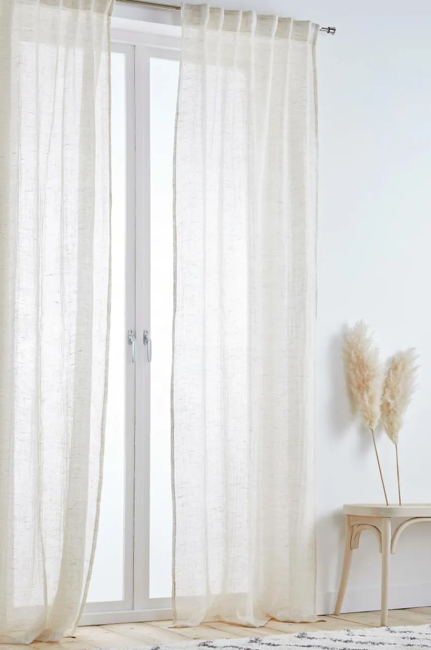 Linnegardiner|Multifunktionsgardiner|Jotex ELLEN Linnegardin 2-pack Linnebeige
