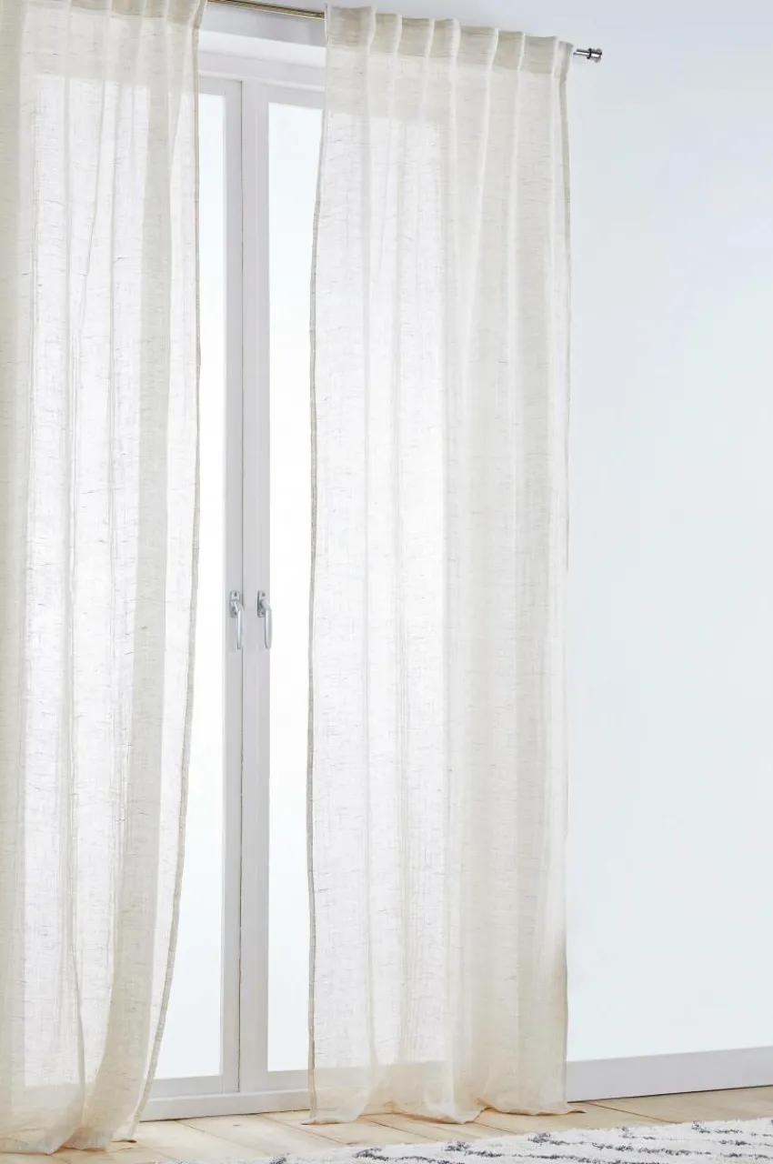 Linnegardiner|Multifunktionsgardiner|Jotex ELLEN Linnegardin 2-pack Linnebeige
