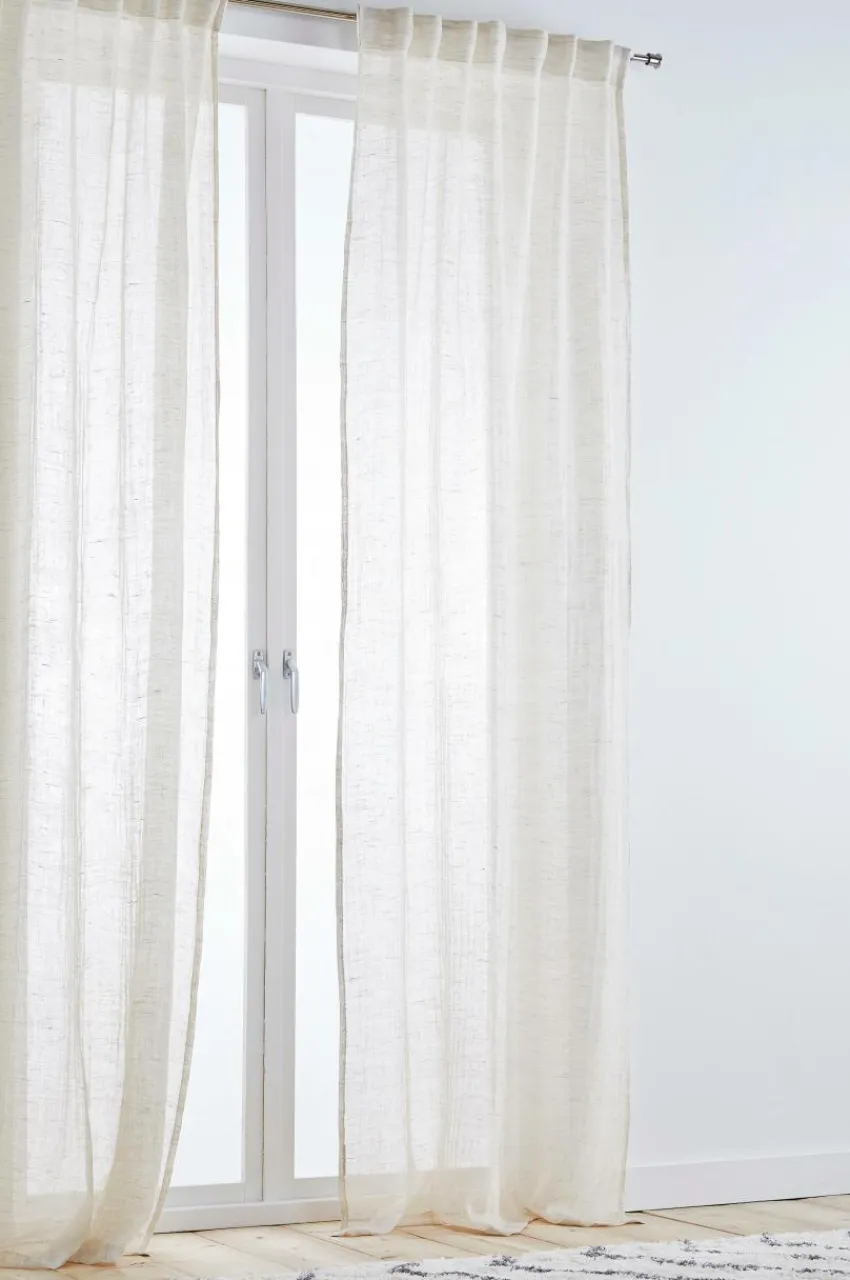 Linnegardiner|Multifunktionsgardiner|Jotex ELLEN Linnegardin 2-pack Linnebeige