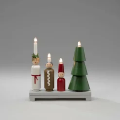 Julbelysning|Jotex Elljusstake 4 Ljus "Lucia" 29,9cm Flerfärgad