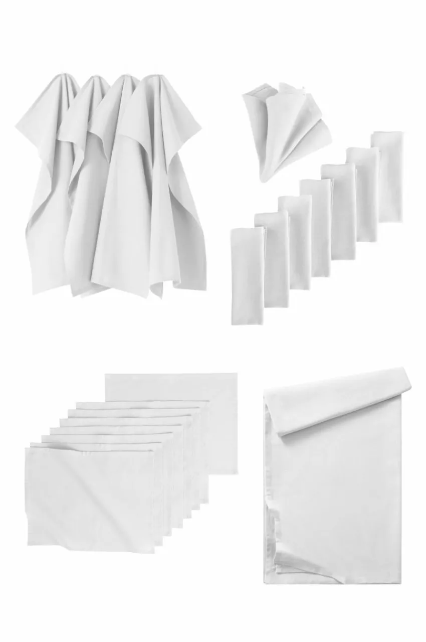 Servetter|Kökshanddukar|Jotex ELORA Köksset 21-pack Vit