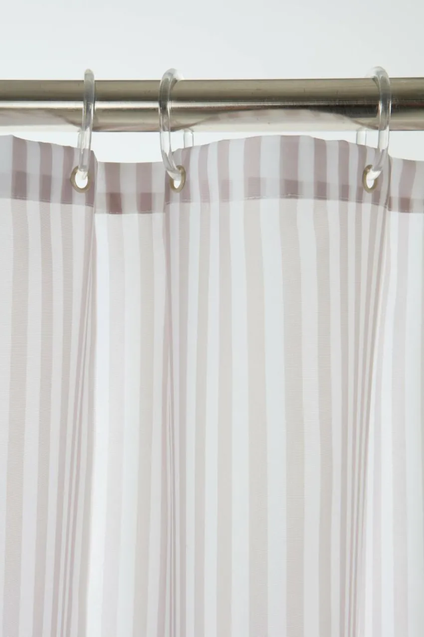 Duschdraperier|Jotex EMMY Duschdraperi Ljusbeige/vit