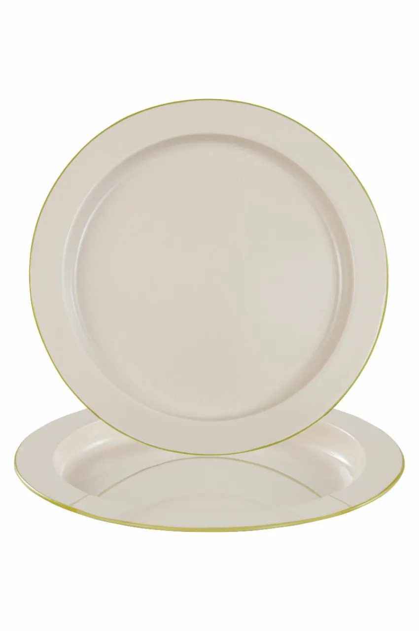 Tallrikar|Jotex ETTA PICNIC Tallrik 2-pack ø 30 Cm Beige/grön
