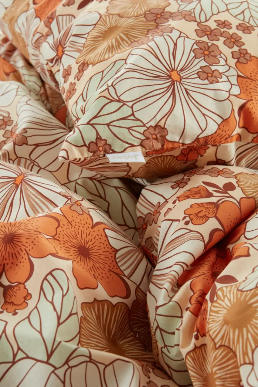 Påslakanset|Jotex FIORI Påslakanset Enkelsäng Orange/multi