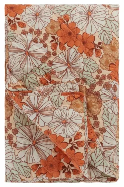 Överkast|Jotex FIORI överkast Orange/multi
