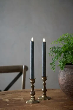 Ljus|Jotex FLAMME Antikljus LED 25 Cm 2-pack Svart