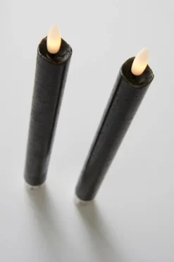 Ljus|Jotex FLAMME Antikljus LED 25 Cm 2-pack Svart