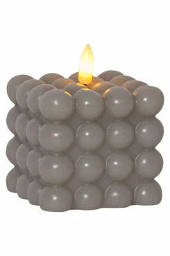 Ljus|Jotex FLAMME DOT Blockljus LED 9,5 Cm Grå