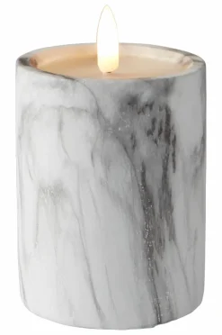 Ljus|Jotex FLAMME MARBLE Blockljus LED 12,5 Cm Grå