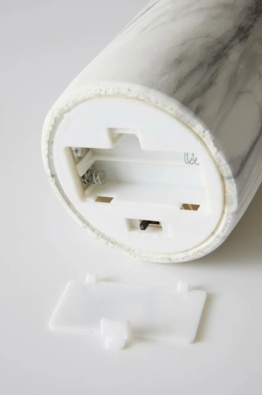 Ljus|Jotex FLAMME MARBLE Blockljus LED 12,5 Cm Grå