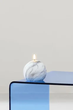 Ljus|Jotex FLAMME MARBLE Blockljus LED 12 Cm Grå