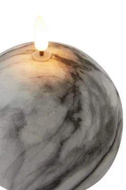 Ljus|Jotex FLAMME MARBLE Blockljus LED 12 Cm Grå