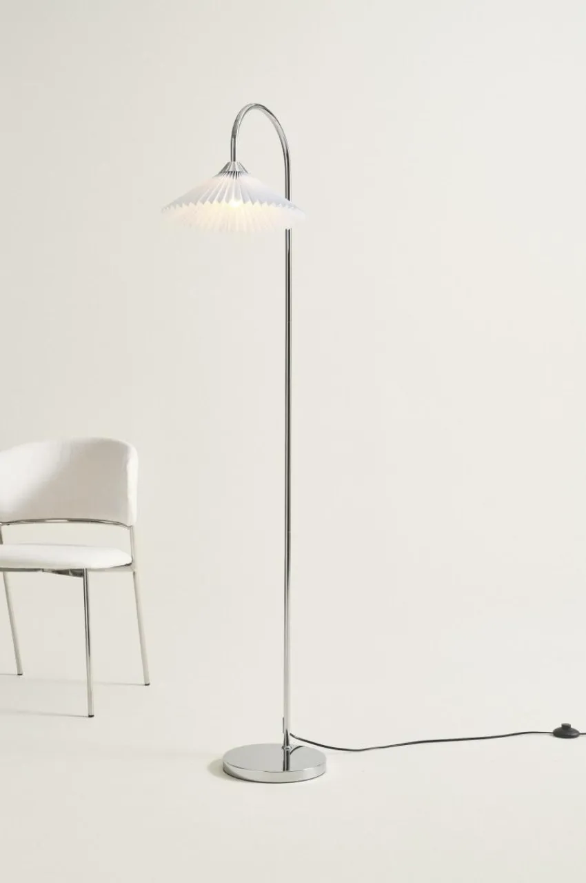 Golvlampor|Jotex FLORENCE Golvlampa Krom/ljusblå