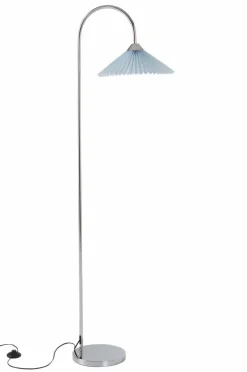 Golvlampor|Jotex FLORENCE Golvlampa Krom/ljusblå