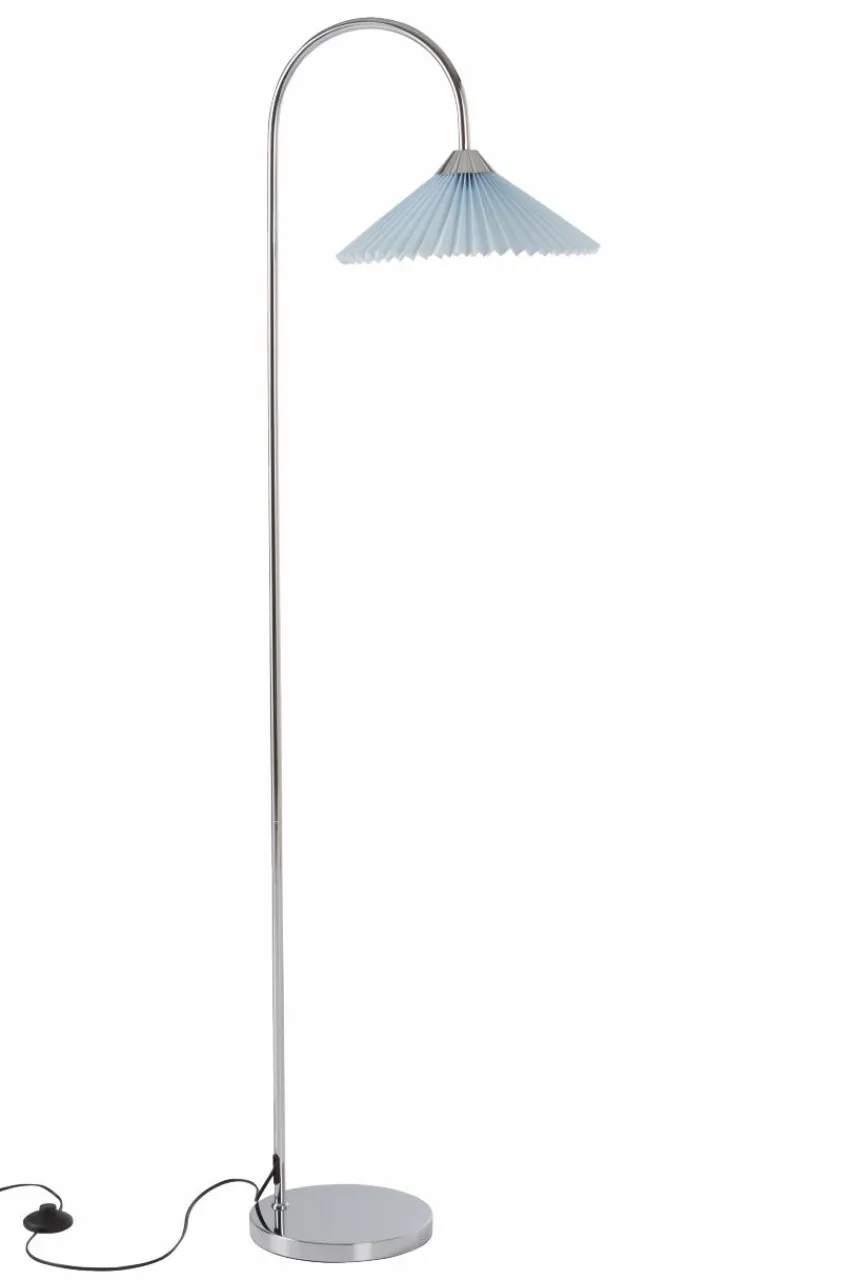 Golvlampor|Jotex FLORENCE Golvlampa Krom/ljusblå