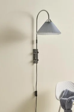 Vägglampor|Jotex FLORENCE Vägglampa Krom/ljusblå