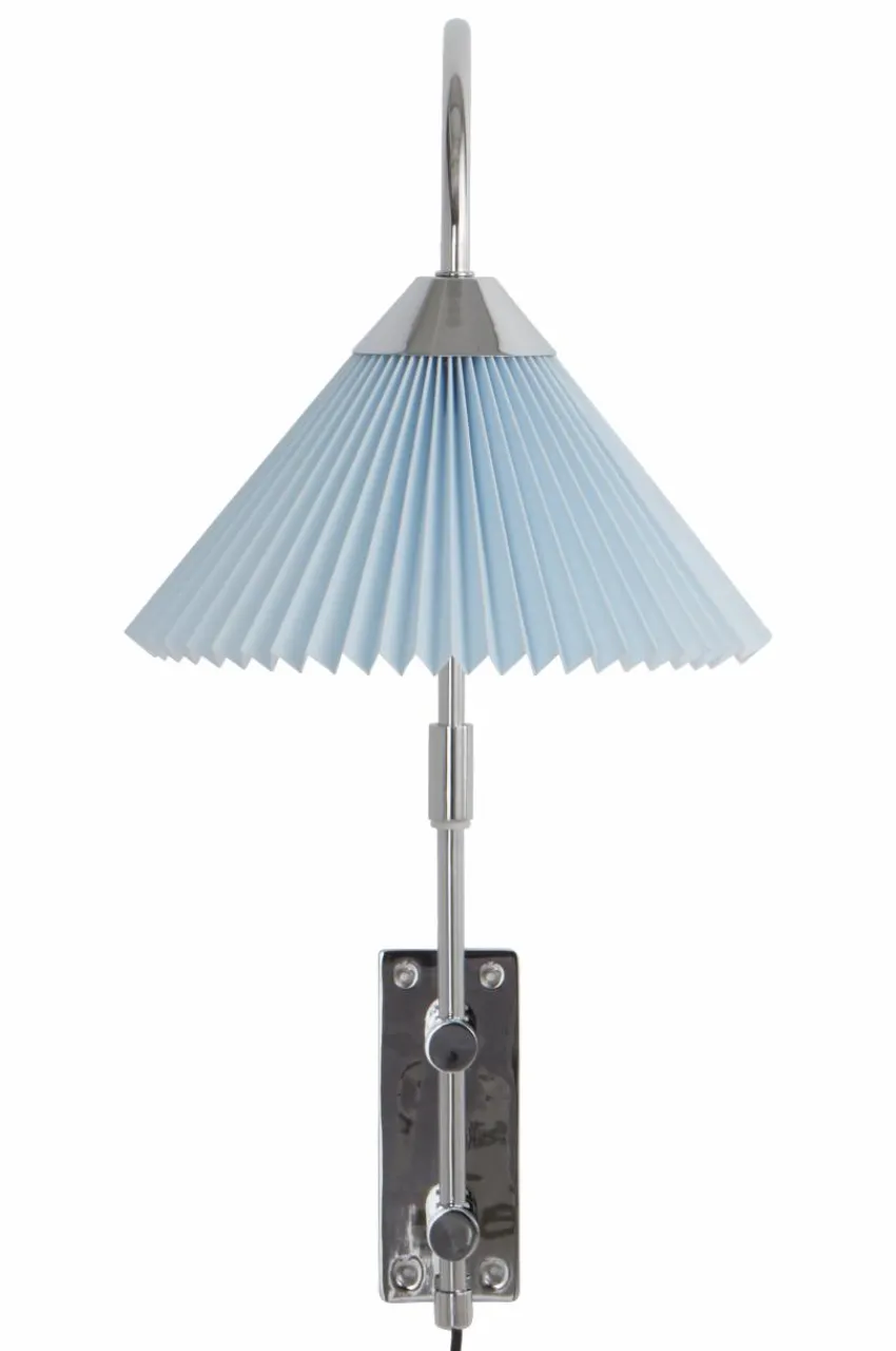 Vägglampor|Jotex FLORENCE Vägglampa Krom/ljusblå