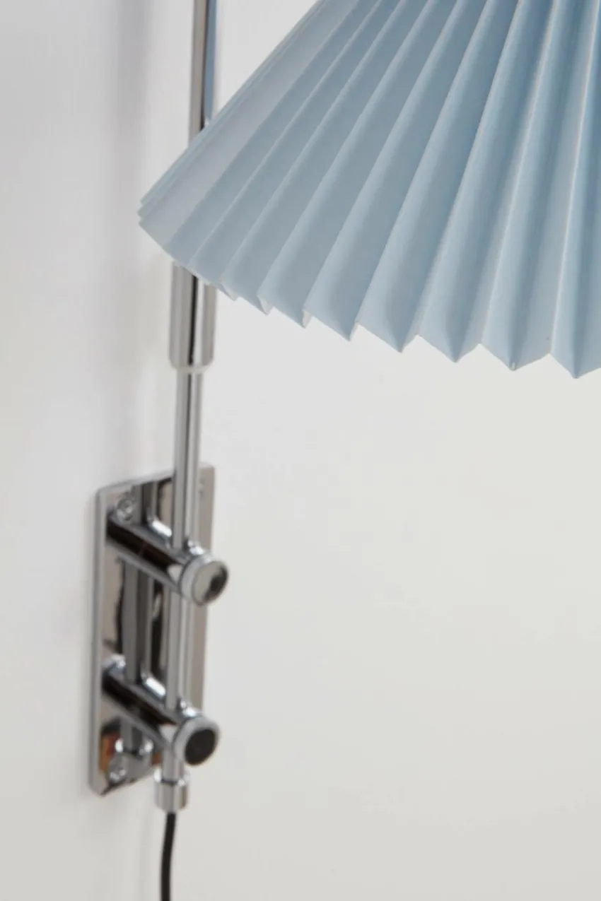Vägglampor|Jotex FLORENCE Vägglampa Krom/ljusblå