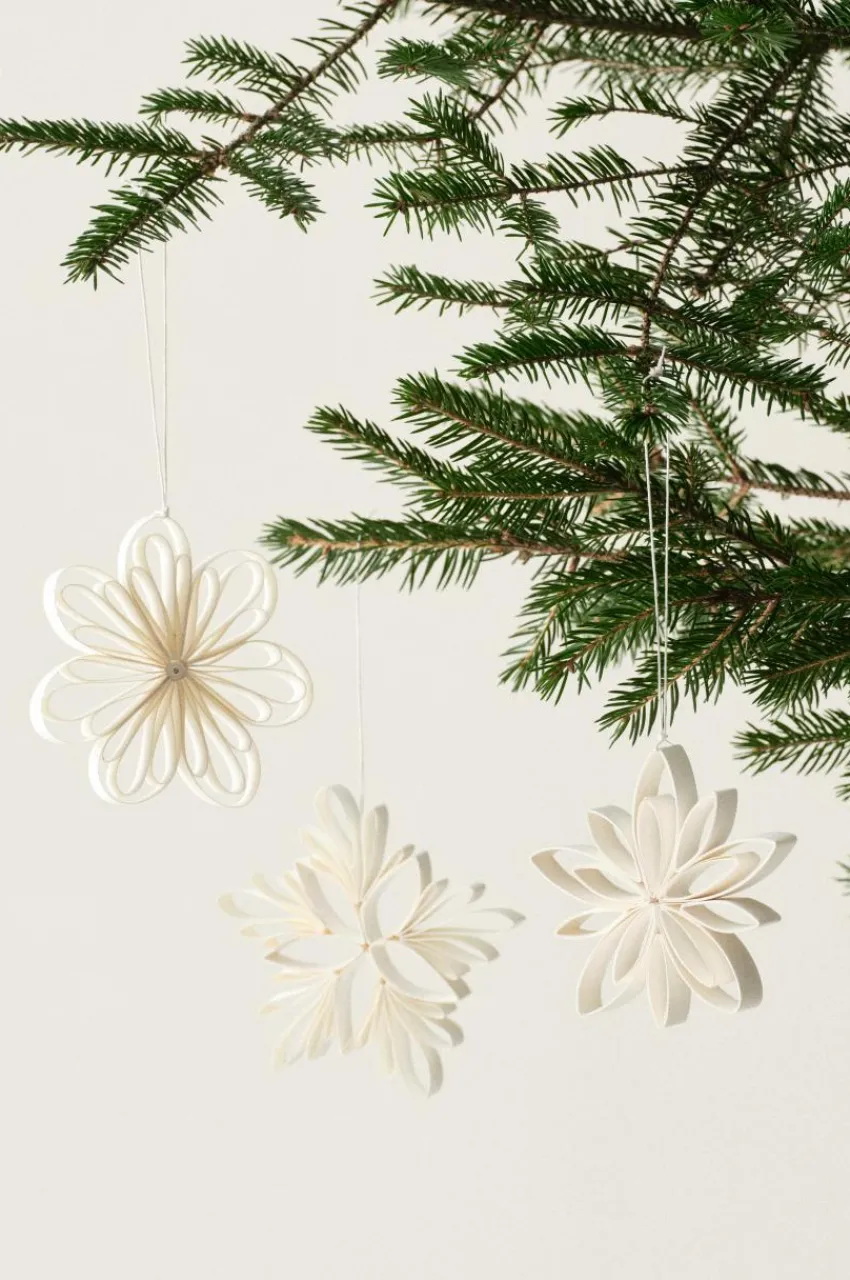 Juldekoration|Jotex FLORESSA Dekorationshänge 3-pack Naturvit