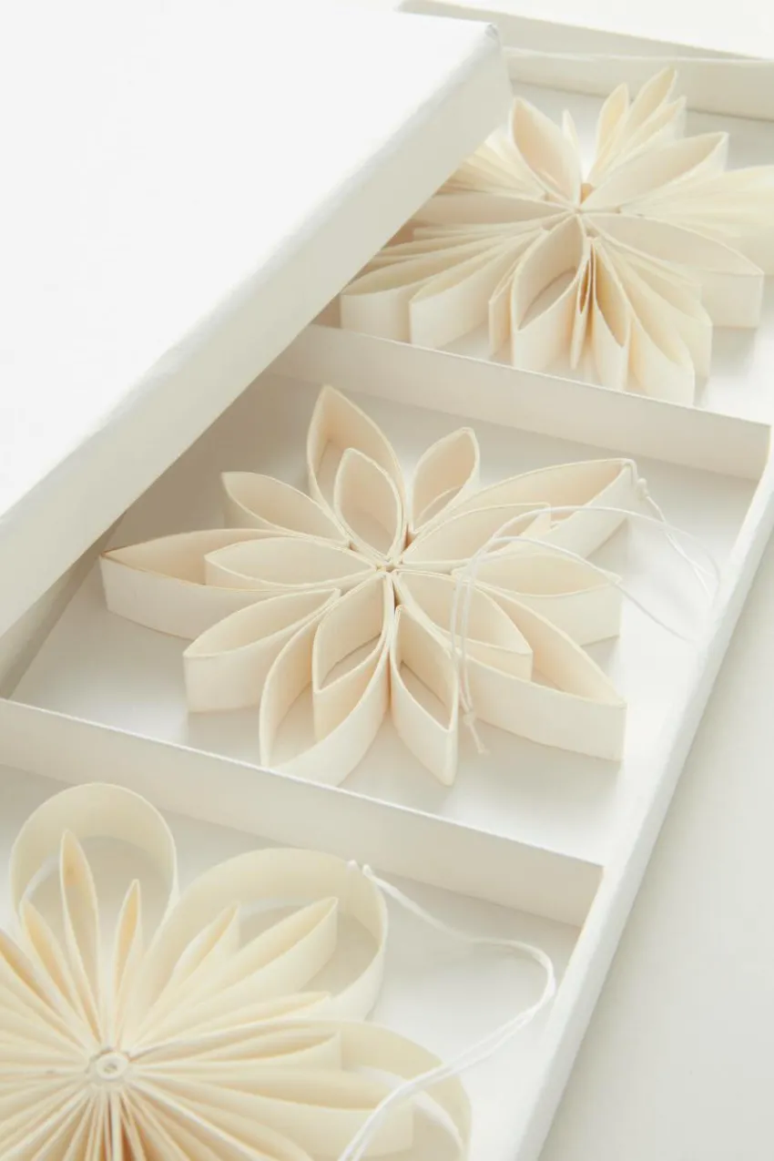 Juldekoration|Jotex FLORESSA Dekorationshänge 3-pack Naturvit