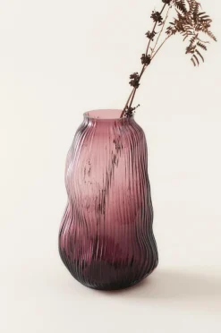 Vaser|Jotex FORS Glasvas - Höjd 30 Cm Vinröd