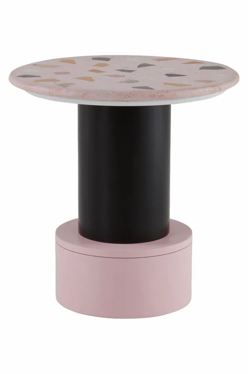 Bord|Jotex FRESNO Sidobord ø 50 Cm Svart/rosa