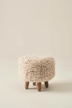 Sittpuffar|Jotex FÅRVIK Sittpuff ø 40 Cm Naturvit