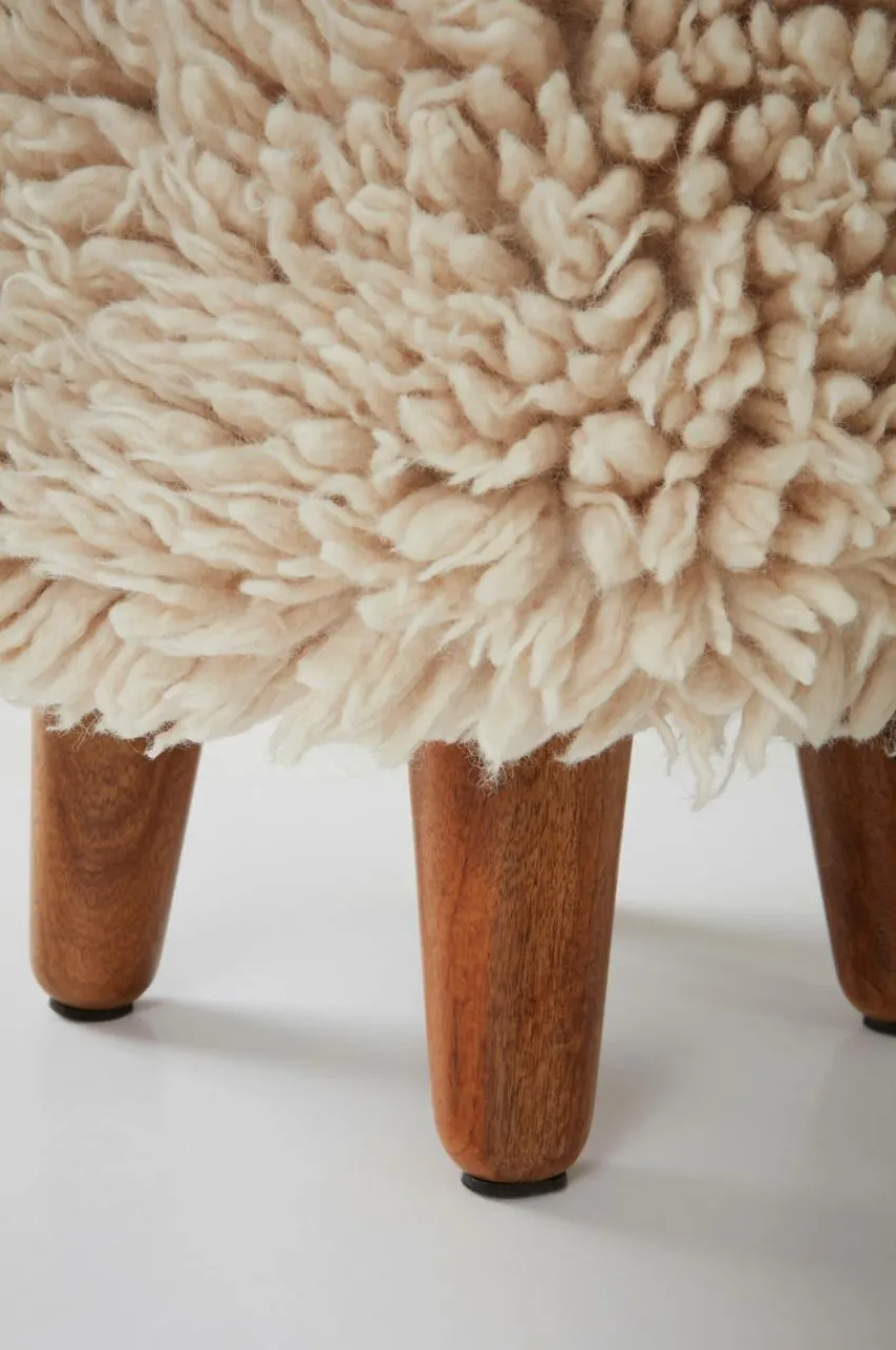 Sittpuffar|Jotex FÅRVIK Sittpuff ø 40 Cm Naturvit