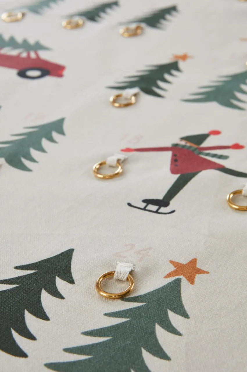 Juldekoration|Väggdekoration|Jotex GALWAY Adventskalender Ekologisk Naturvit/Multi