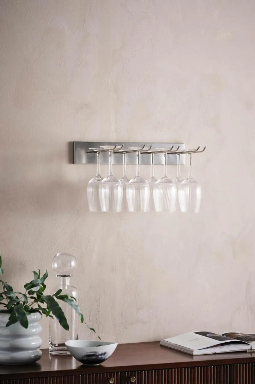 Kökstillbehör|Jotex GIANNI Vinglashållare - Bredd 44 Cm Silver