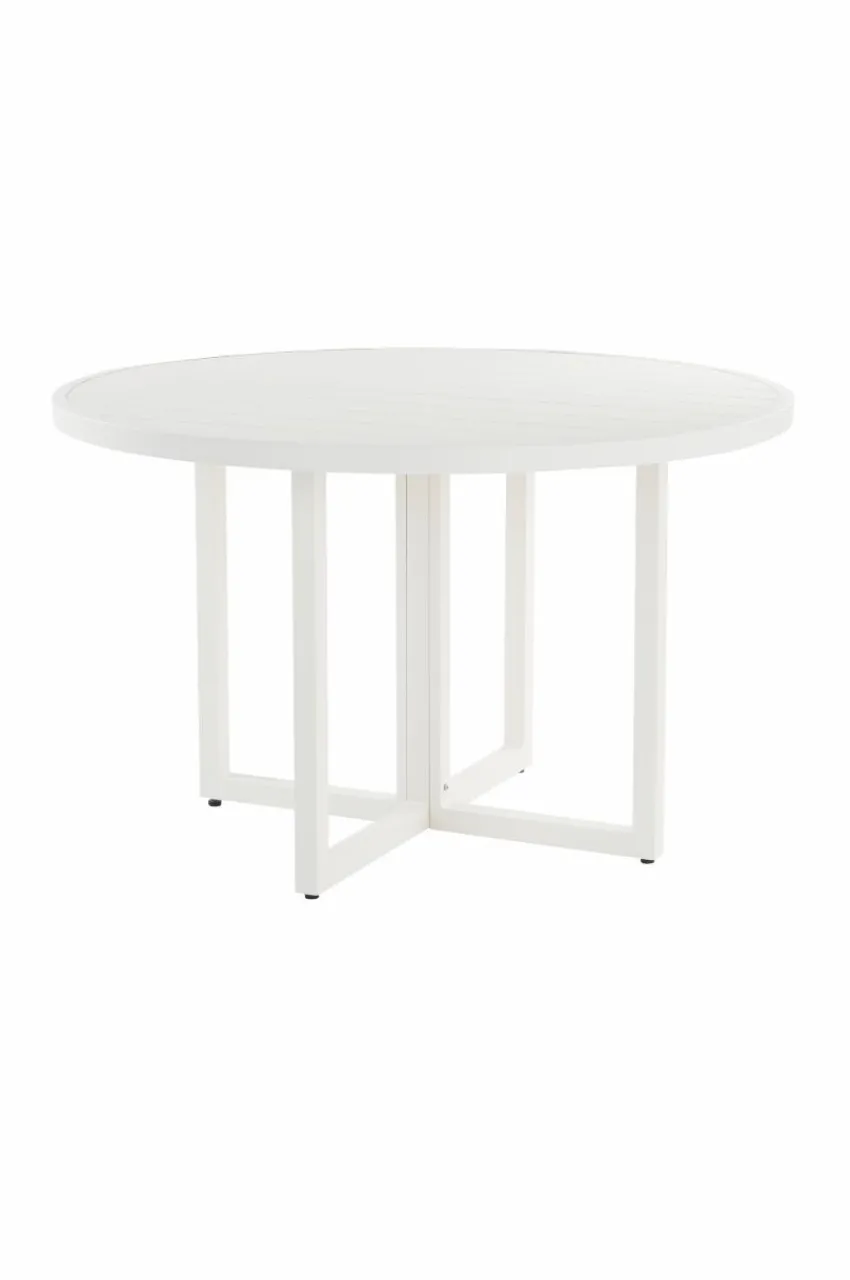 Utebord|Utemöbler|Jotex GIBRALTAR Matbord ø 120 Cm Vit