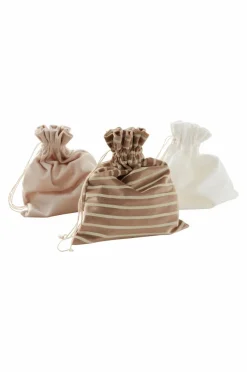 Prydnadssaker|Presentpapper & Snöre|Jotex GIFTIE STRIPE SET Presentpåse 3-pack Naturvit