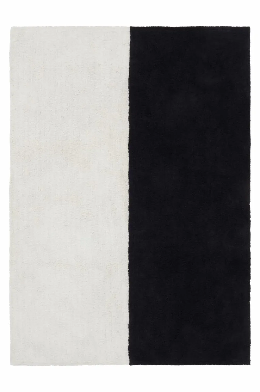 Bomulls- & Trasmattor|Jotex GIGA Bomullsmatta 140x270 Cm - Ekologisk Svart/Vit